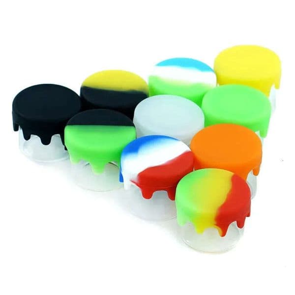 Storage Bottles Jars 6Ml Glass Container Nonstick Wax Containers Empty Bottle Sile Lid Box Oil Jar Holder I1020