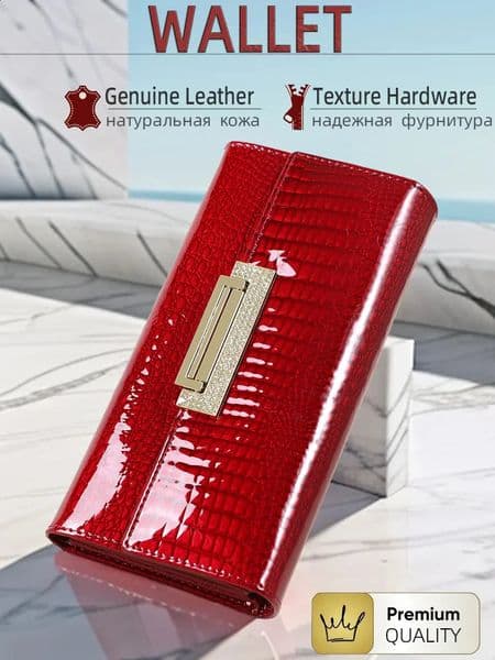 VICKAWE Womens Wallet Fashion Diamond Buckle Coin Pocket Long Clutch Womens Money Bag 241212