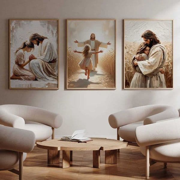 Religion Wall arts Jesus Posters Christian Pictuer Posters Bible Print Picture Church Poster Bedroom Living room Decor No FrameXJ2411216