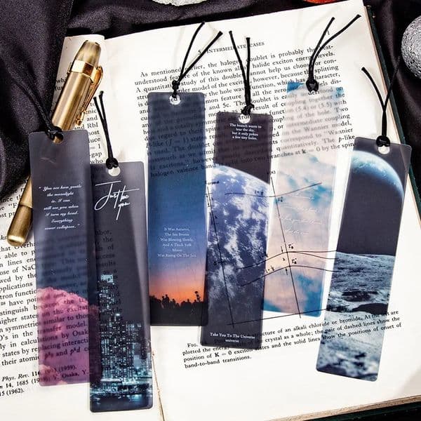 5pcpack Roaming The Universe Bookmark Reading PVC Bookmarks Creative Book Page Marker Stationery Supplies 241217