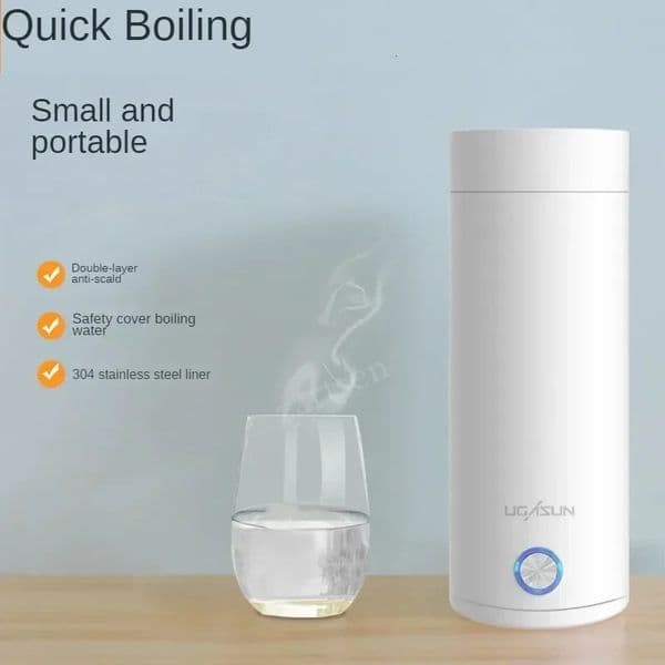 Travel electric kettle 400ml stainless steel vacuum insulated cup automatic shut-off electric kettle water dispenser 241225