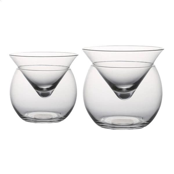 P82D Molecular Mixology Interlayer for Triangle Cocktail Iced Crystal Wine Glass Cone Martini Globular Set Bartender Special Cup 241217