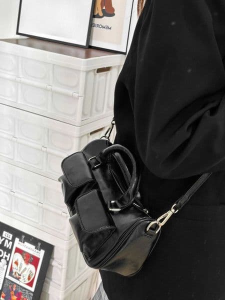 Designer Fashion Womens Small Bowling Handbags Pu Leather Shoulder Bags Ladies Tote Crossbody Bag Solid Color Female Purse Mini Pocket Y251124