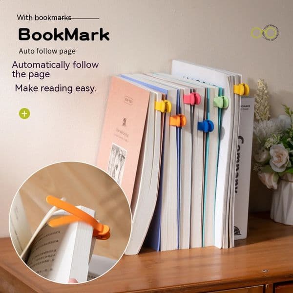 13Pcs Silicone Bookmark Automatically Follows Page Flipping Student Bookmarks Office Stationery Suitable For Home School 241217