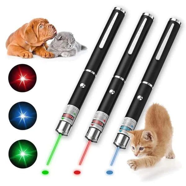 Mini Laser Pointer 2 in 1 for Pets and Cats Portable LED Pet Training Flashlight Scratching Toy Indicator Tool Christmas Gifts T241218