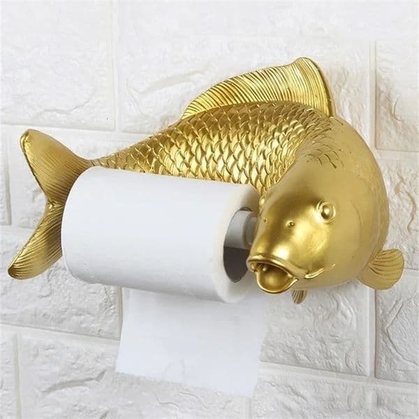 Toilet paper roll holder creative personalized toilet paper towel holder bathroom non perforated cute home paper holder 241217CJ