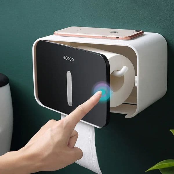 Waterproof Paper Towel Box Wall-Mounted Non-Punching Creative Simple Home Bathroom Accessories Items Placement Rack 241217