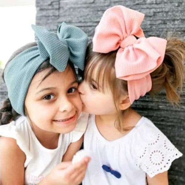 Fashion Handmade Bowknot Elastic Wide Hairband Toddler Solid Color Big Bows Headband Baby Girls Headwear Holiday GiftsXJ241217