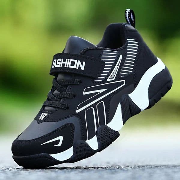 Kids Fashion Sneakers Boys Tennis Shoes Comfortable Leather Running Shoes Lightweight Outdoor Childrens Sports Walking Shoes 241218