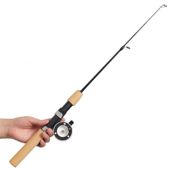 60 80 100cm Mini Telescopic Ice Fishing Rod Portable Carbon Fiber River Shrimp Carp Fishing Pole Winter Fishing Rod Tackle PescaXJ241219