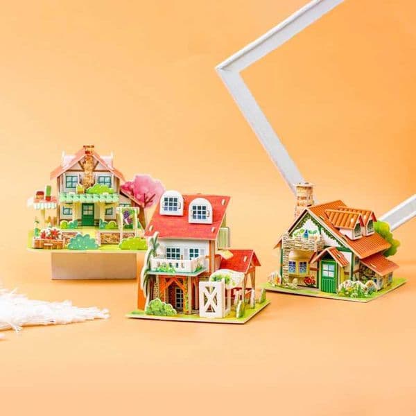 3D Puzzle Handmade DIY House Model Puzzle Children Boys and Girls Toys Paper Jigs Puzzle Baby Toys Christmas GiftXJ241218