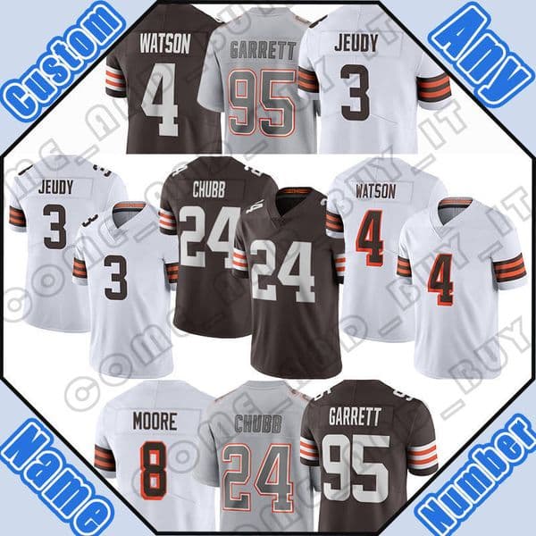 95 Myles Garrett 85 David Njoku Football 24 Nick Chubb Jerseys 8 Elijah Moore 4 Deshaun Watson 3 Jerry Jeudy 1 Juan Thornhill 6 Jeremiah Owusu-Koramoah 21 Denzel Ward