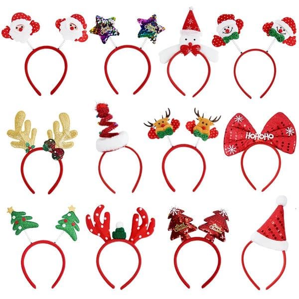 Christmas Headband s Adult Santa Claus Elk Xmax Tree Hair Accessories Po Props Christmas Decoration 2024 Year Gifts 241218