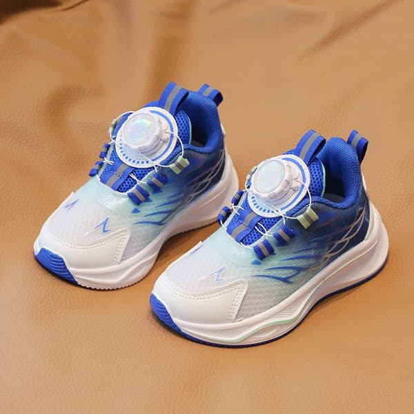 Kid Sneakers Sport Shoes for Boys Fashion Mesh Style Rotating Lace Youth Shoes Kidsnest Toddler Walking Outdoor Running Shoes Trainers Sizes US5c-US1y