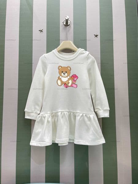 New Girls dress high-quality kids dress baby skirt Baby Clothes round neck dress Colorful fabric skirt A205X06N000