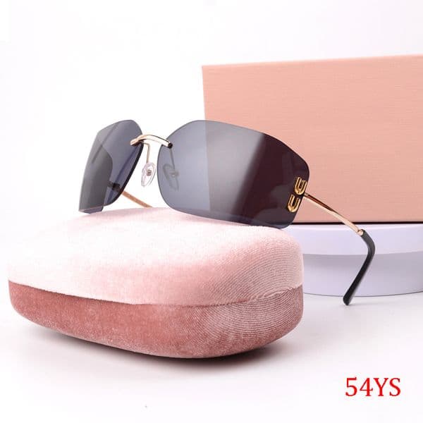 Luxury for women Rimless simplicity designer sunglasses fashion Beach shading UV protection polarized glasses gift with box beautiful nice
