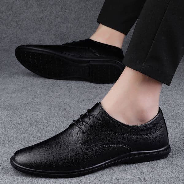 Quality High Brand Genuine Leather New Office Business Formal Cotton Men's Driving Shoes Soft Soles 7e16