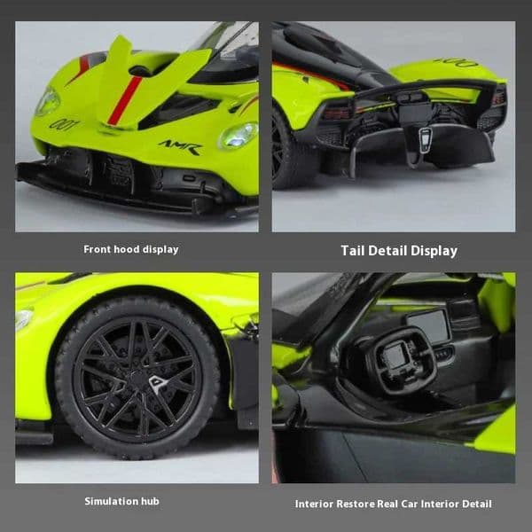 Plane 1 32 Aston Martin Valkyrie AMR 001 Er Sport Alloy Die Casting Metal slot car Model Car Sound And Light Collection Hobbies Birthday Gifts Car Tr