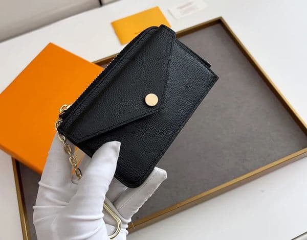 designer Keychain wallets luxury Recto Verso purses high-quality embossed letter mens womens credit card holders ladies short money Keychain clutch bags