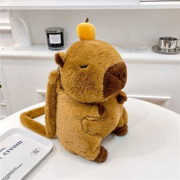 New Kaii Plushie Doll Capybara Plush Backpack Handbag Childrens Bag Toy Shoulder Bag Mini Knapsack Bags Gifts For GirlfriendXJ241219