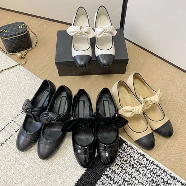 Top quality Mary Jane heels Chunky Block heel Dress shoes High-heeled sandal Real leather Luxury designer shoe Evening shoes party shoes