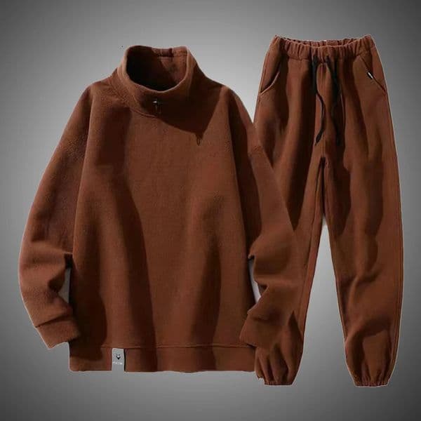 2 Piece Sets Comfort Fleece Mens Joggers Set Fashion Clothing Trends Warm Casual Tracksuit Men Sweat Suits Clothes 241220