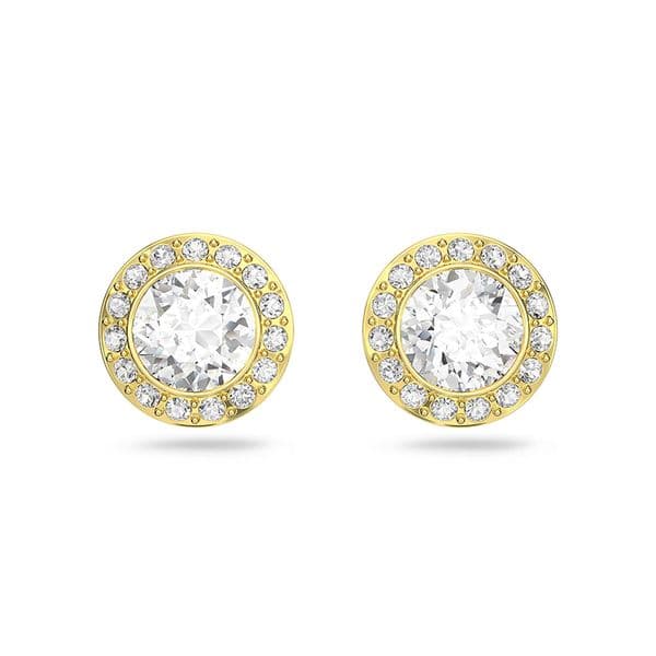 classic gold women anti allergy 925 sterling silver needle crystal diamond stud earrings stainless steel designer jewelry woman valentines day gift