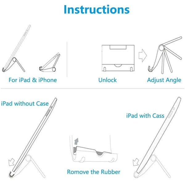 Universal Foldable Desk Phone 2025 Holder Mount Stand for iPhone Samsung iPad Mobile Phone Tablet Desktop Holder Mini Folding Stand