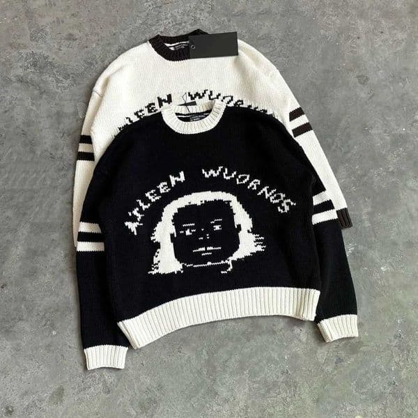 Men's Sweaters Yao888 Fashion ERD Luxury Knitted Graphic Printing Casual O-neck Long sleeved Sweatshirt Oversized Street Clothing Plucked Mens Sweatshirt J241219