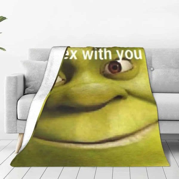 Super Soft Funny Shreks Pun Throw Blanket Premium Fleece Flannel Lightweight Shreks is Love Shreks is Life Bed BlanketXJ241220