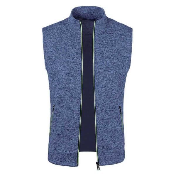 Autumn Winter Stand Collar Sleeveless Pocket Thin Knitted Slim Cardigan Waistcoats Men Vests BSD-ZW122XJ241221