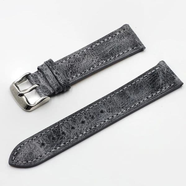 High Quality Retro Watch Strap Band 18mm 20mm 22mm 24mm Leather Watchbands Gray Black Brown Blue for Men Watch Accessories 241220