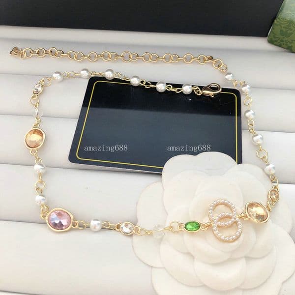 Designer Choker Necklace for Chain Fashion Women Pendant Statement Wedding Pearl Jewelry Gifts