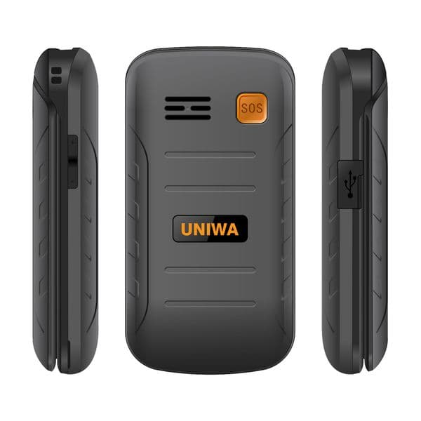UNIWA V909T 4G Flip 2025 Phone Dual Screen Single Nano Cellphone Big Push-Button Mobile Phone for Elderly 2250mAh Russian Keyboard