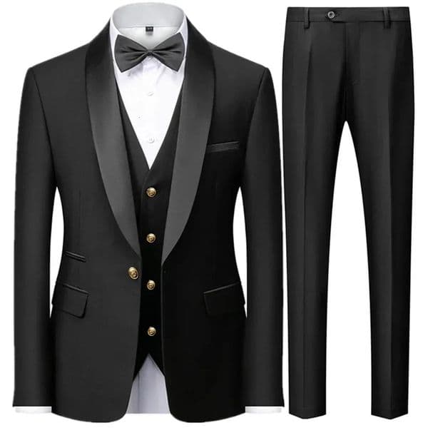 Costume Clothing Party Stage Mens Suit Groomsmen Regular Fit Tuxedo 3 Peice Set JacketTrousersVest Blazers Pants 241220