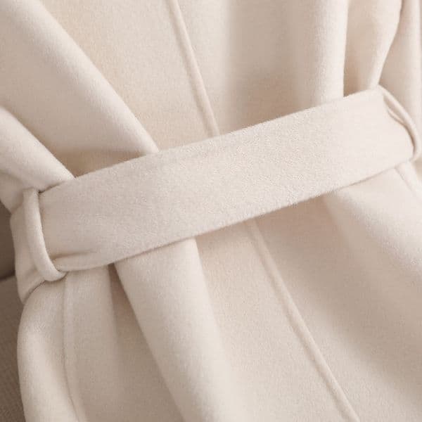 D4191 Double-faced cashmere coat for women mid-length 2024 autumn and winter new slim fit fashionable high-end wool