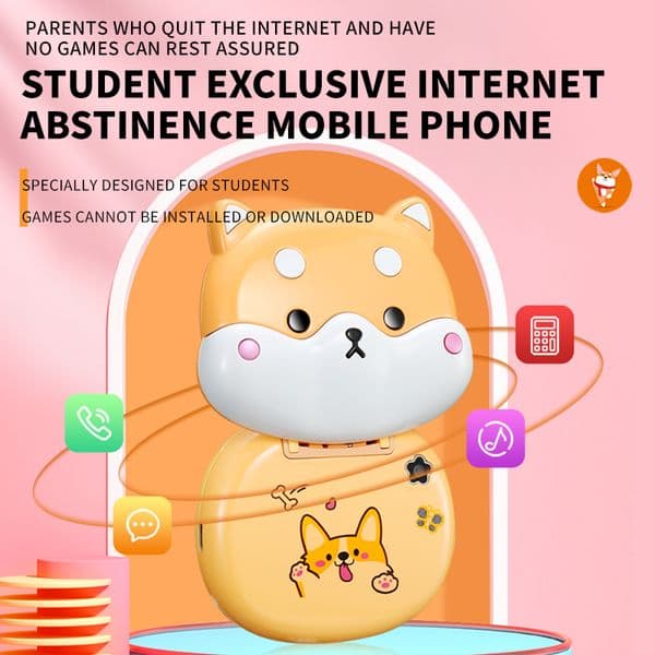 2023 New Cute Mini Koki Mobile Phone 2025 Flip Cartoon Kids Children Dual Sim 2G GSM Keyboard Botton MP3 Player Unlocked Cellphone