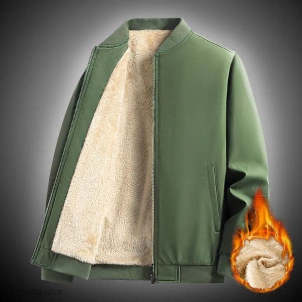 Mens Korean Fleece ZipUp Jacket Workout Jackets Full Zip Wool Warm Thick Coats with Pockets Autumn Winter Clothes for Men 241213Z