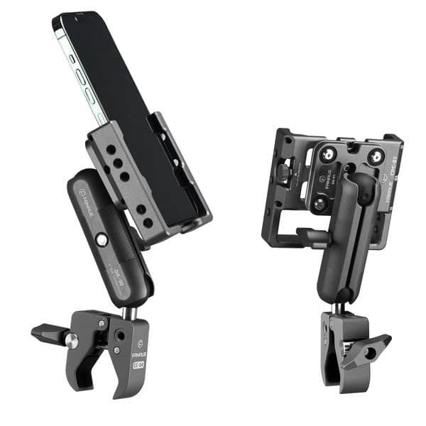 FANAUE Aluminum Motorcycle Phone 2025 Holder with Anti Vibration Device 360° Rotation Bike Phone Mount for Motorbike Bicycle ATV/UTV