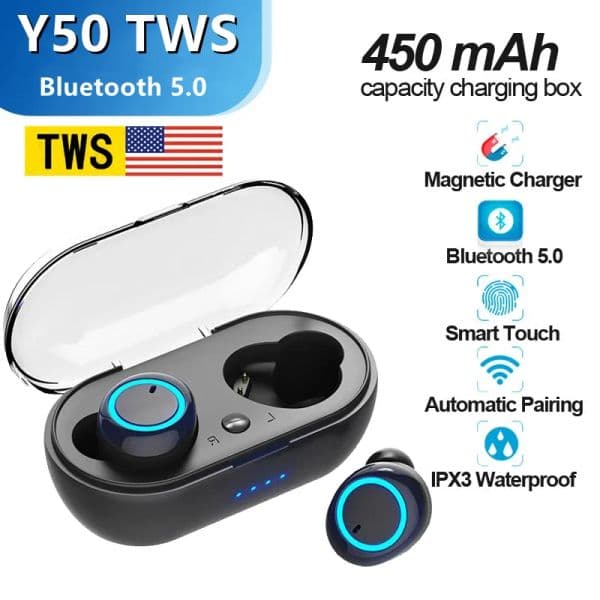 Y50 TWS Earphone Wireless phones Earpod Earbuds Gaming sets Earphone Y260522