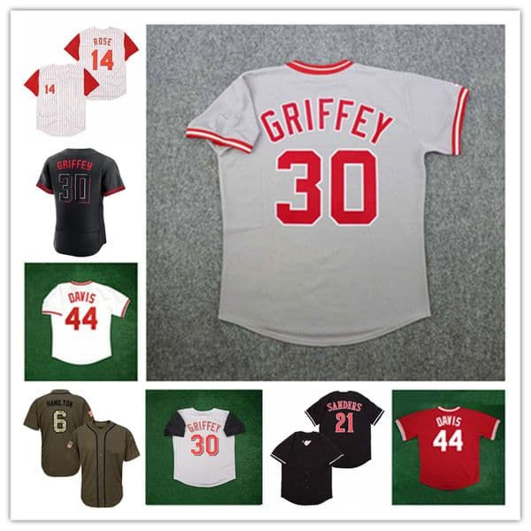 1990 Throwback WS Baseball Jerseys Eric Davis Ken Griffey Sr Paul O'Neill Chris Sabo Barry Larkin Jose Rijo JOE MORGAN Lou Piniella Drury Joey Votto Pete Rose Sanders 4X