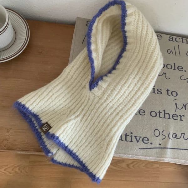 Adjustable Elastic Balaclava Cap Warm Ring Scarf Beanie Hat For Women Men Windproof Hooded Neck Collar Knitted Hats For Women 241223