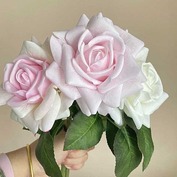 5pcs Moisturizing Big Roses Artificial Flowers Roses Wedding Bridal Bouquet Home Decor Flowers M241223