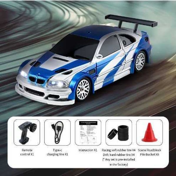 Drift remote control car Small AE86 four-wheel drive racing car charging high speed children's toy car GTR
