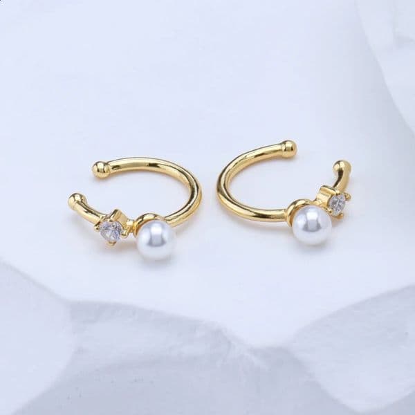 Simple Fashion 925 Sterling Silver Single Ear Clip Earrings Electroplated 18K Gold For Women Without Pierced Ears Earrings Gift 241220