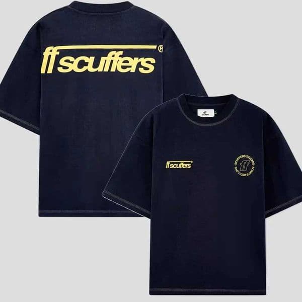 Scuffer T Shirt Man Short Designer Tshirts Mens Womens Casual Shirts Luxury Clothing Tee Tops Male Black White Streetwear shirts round neck, trendy brand style b4e