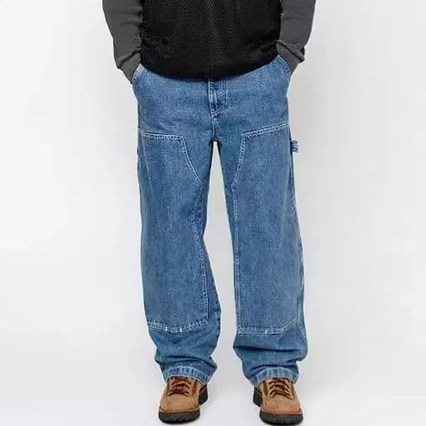 MenS Loose Pants Vintage Comfortable Loose Straight Leg Trousers Jeans Sophisticated Trendy Minimalist Pantalones 241223