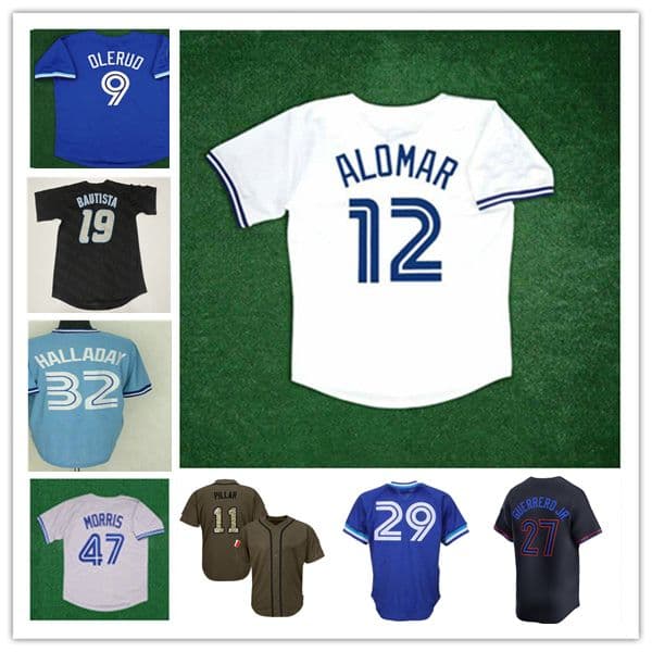 1992 Throwback WS Baseball Jerseys Joe Carter Roberto Alomar Pat Borders Dave Winfield John Olerud David Wells Jack Morris Roy Halladay JIMMY KEY ROGER CLEMENS 4XL