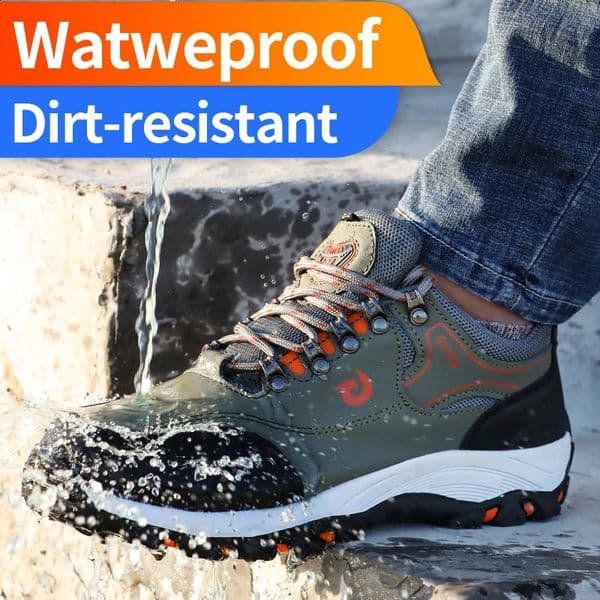 Mens Safety Shoes Steel Toe Waterproof Anti-impact Anti-puncture Comfortable Soft Industrial Outdoor Work Security Shoes 241224