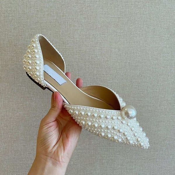 Open toes Sandals Heel Ankle Strap Bidal Wedding High Heels Luxury Flat Slippers Designer Slingbacks Pearl Satin Platform Pumps Women White Pump Ankle Strap
